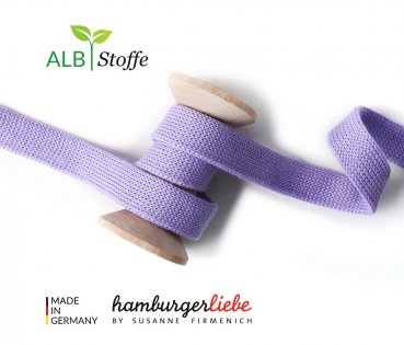 Bio Flachkordel - 2,0 cm - A82 - glicine - Albstoffe - Hamburger Liebe